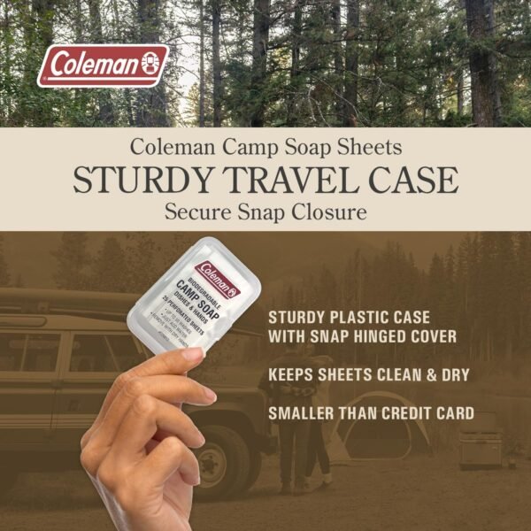 Coleman Camp Soap Sheets – 25 Travel Soap Sheets f... - Image 7