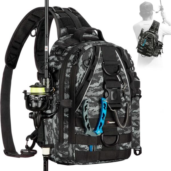 Piscifun Fishing Tackle Backpack with Rod & Gear H... - Image 2