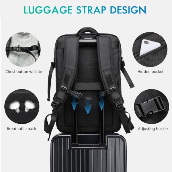 50L Carry on Travel Backpack, Expandable Airline A... - Image 6
