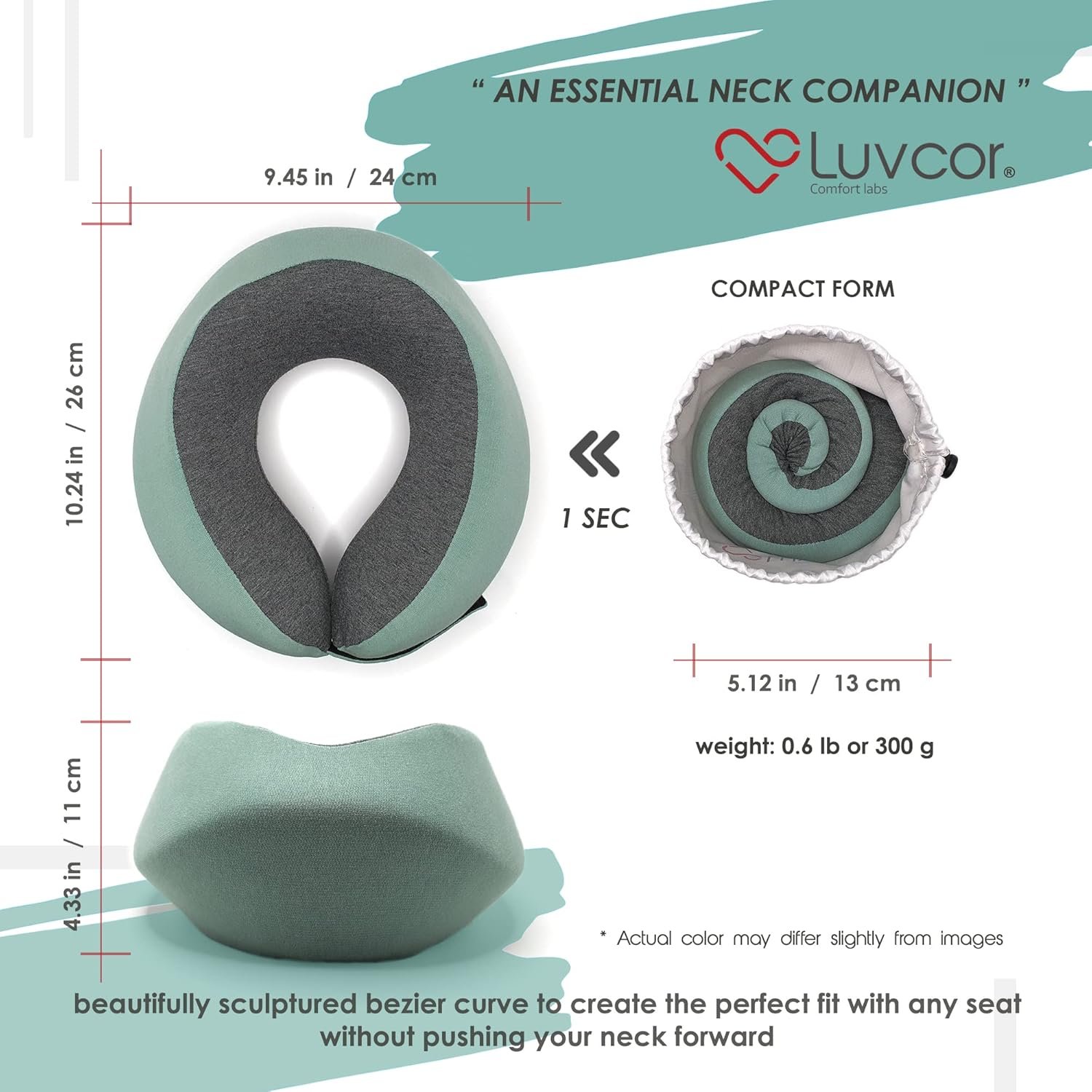 Premium Quality Memory Foam Travel Neck Pillow Bun... - Image 5