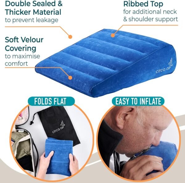 Circa Air Inflatable Wedge Pillow for Travel - Lig... - Image 6