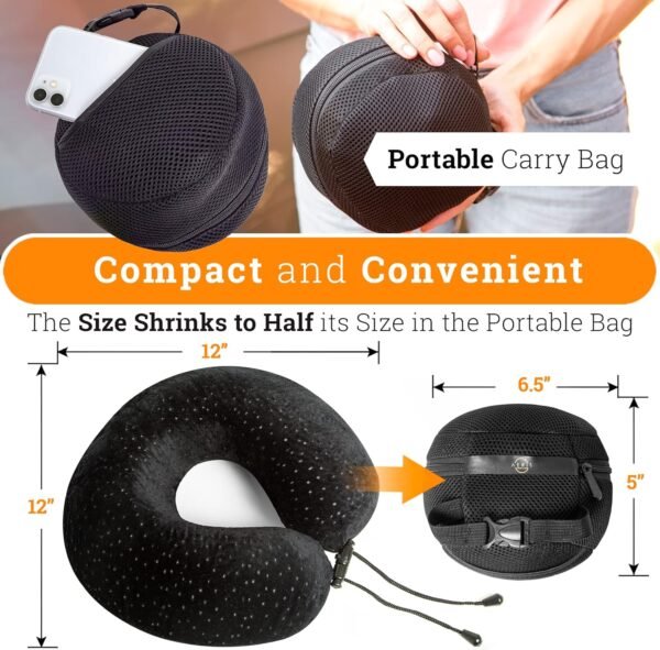 Memory Foam Travel Pillow for Airplanes - Best Air... - Image 4