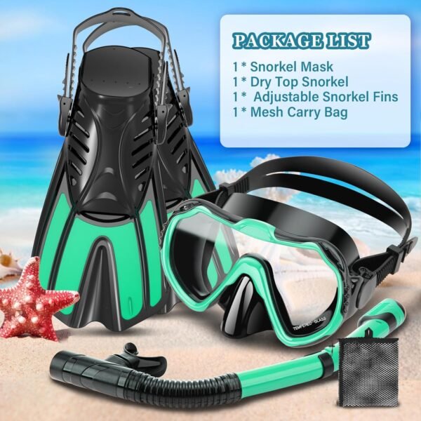 Snorkeling Gear for Adults, 4 in 1 Travel Size Mas... - Image 8