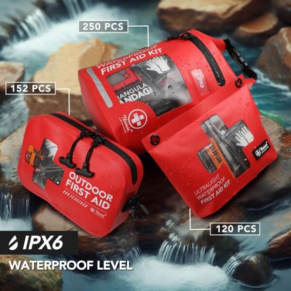 120 PCS Waterproof First Aid Kit, Portable Small B... - Image 7