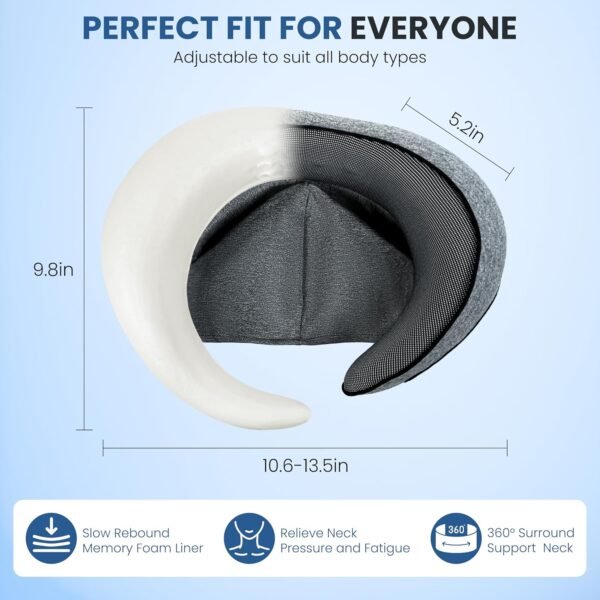 Airplane Pillow For Long Flight - Memory Foam Trav... - Image 6