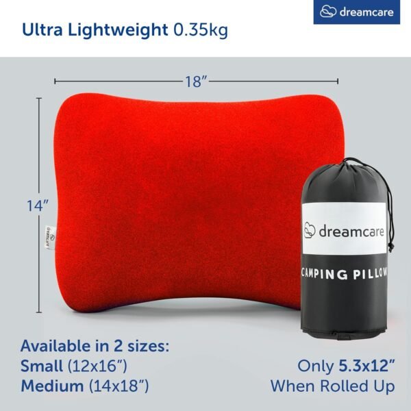DREAMCARE Camping Pillow, Memory Foam Travel Pillo... - Image 8
