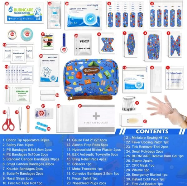 Portable Travel First Aid Kit for Kids and Adults,... - Image 3