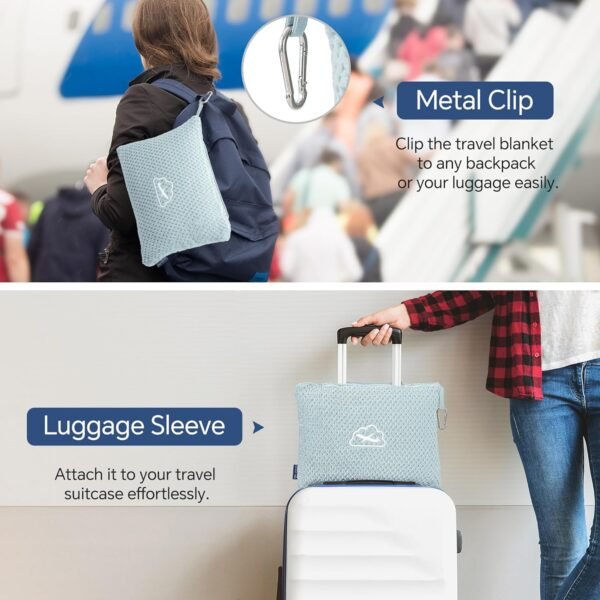 BEDELITE Travel Blanket and Pillow Set 2-in-1, Ult... - Image 4
