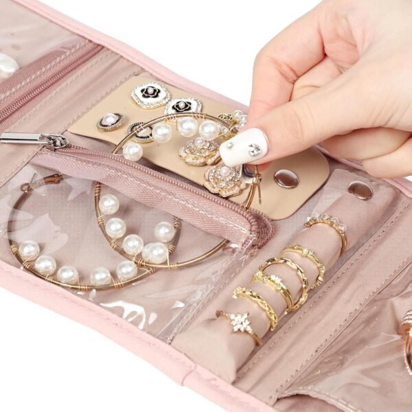 BELALIFE Travel Jewelry Case Organizer, Small Fold... - Image 5