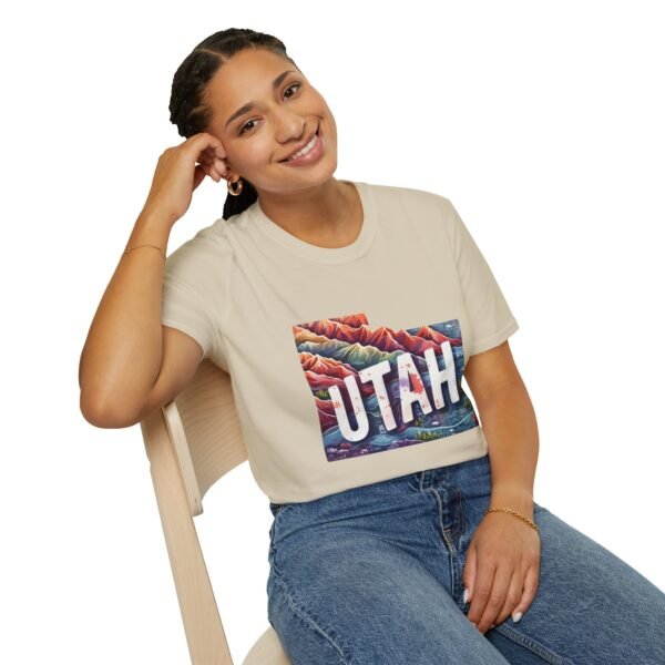 Utah Adventure T-Shirt, Unisex Softstyle Tee, Vintage Nature Shirt, Travel Gift, Summer Attire, Outdoor Lover Apparel - Image 24