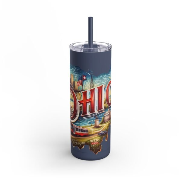 Ohio-themed Skinny Matte Tumbler, Stylish Travel Mug, Personalized Gift, Drinkware for Any Occasion, Home and Office Decor, Unique [...] - Image 46