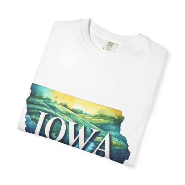 Iowa Scenic Unisex Garment-Dyed T-Shirt, Vintage Tee, Travel Souvenir, Nature Lover Gift, Iowa Pride Apparel, Casual Wear - Image 10