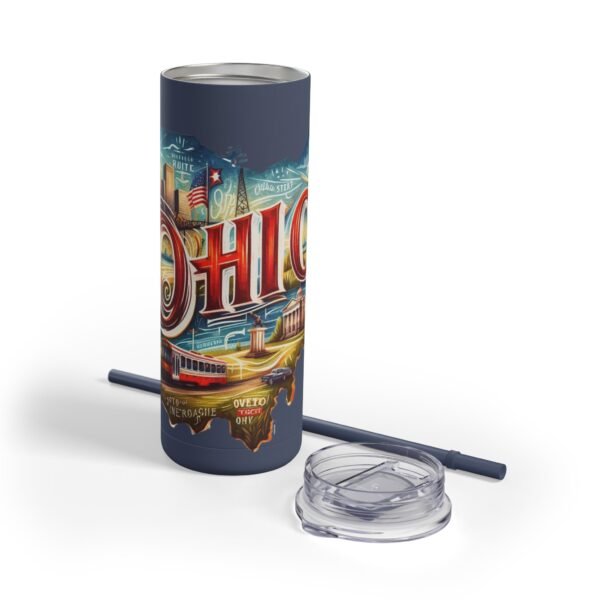 Ohio-themed Skinny Matte Tumbler, Stylish Travel Mug, Personalized Gift, Drinkware for Any Occasion, Home and Office Decor, Unique [...] - Image 50