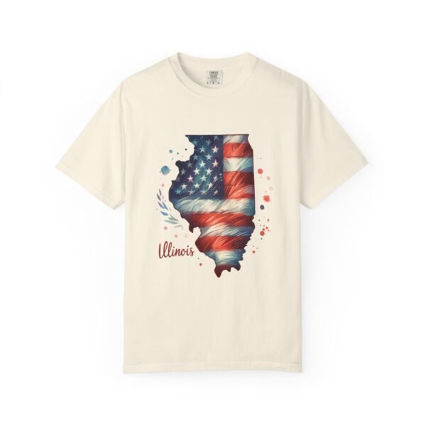 Illinois Flag Unisex T-Shirt, Independence Day Outfit, Patriotic Apparel, Americana Style, Gift for Illinois Residents - Image 13