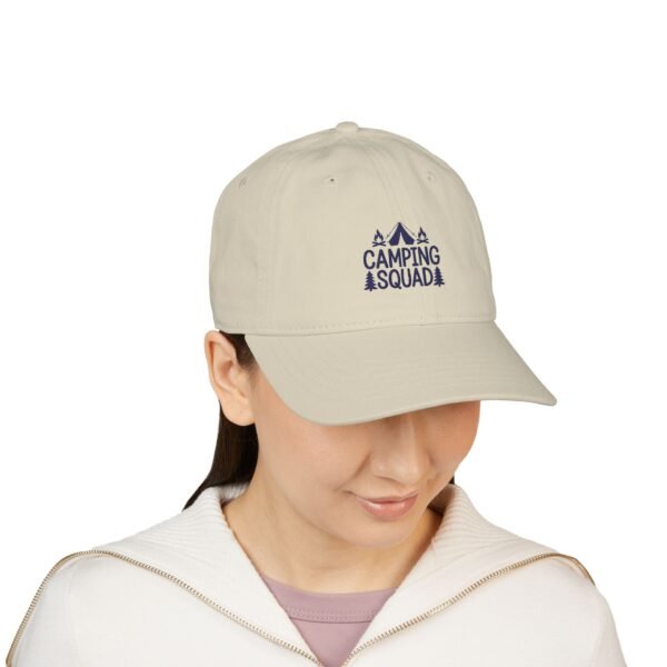 Organic Camping Squad Baseball Cap, Adjustable Hat for Outdoors Lovers, Gift for Nature Enthusiasts, Hiking Gear, Summer Accessories