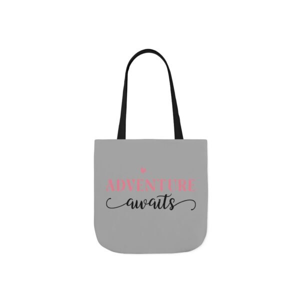 Adventure Awaits Canvas Tote Bag with 5-Color Straps, Reusable Shopping Bag, Beach Tote, Travel Bag, Gift for Adventurers, Eco-Friendly Tote - Image 6