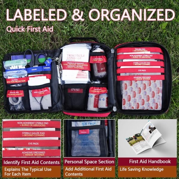 First Aid Kit, Upgrade Trauma First Aid Kit with L... - Image 3
