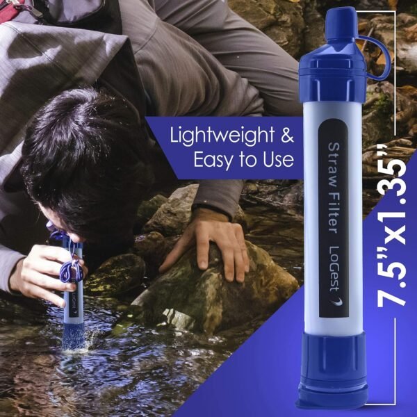 2 Pack Water Filter Straw - Water Purifying Device... - Image 3