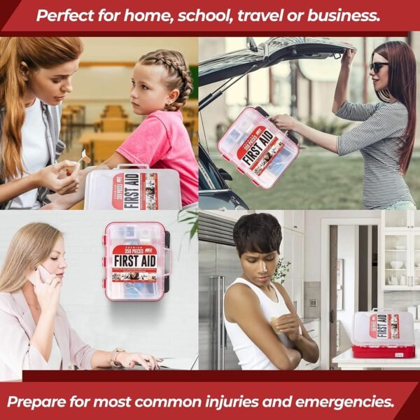 M2 BASICS Professional 350 Piece First Aid Kit | B... - Image 3