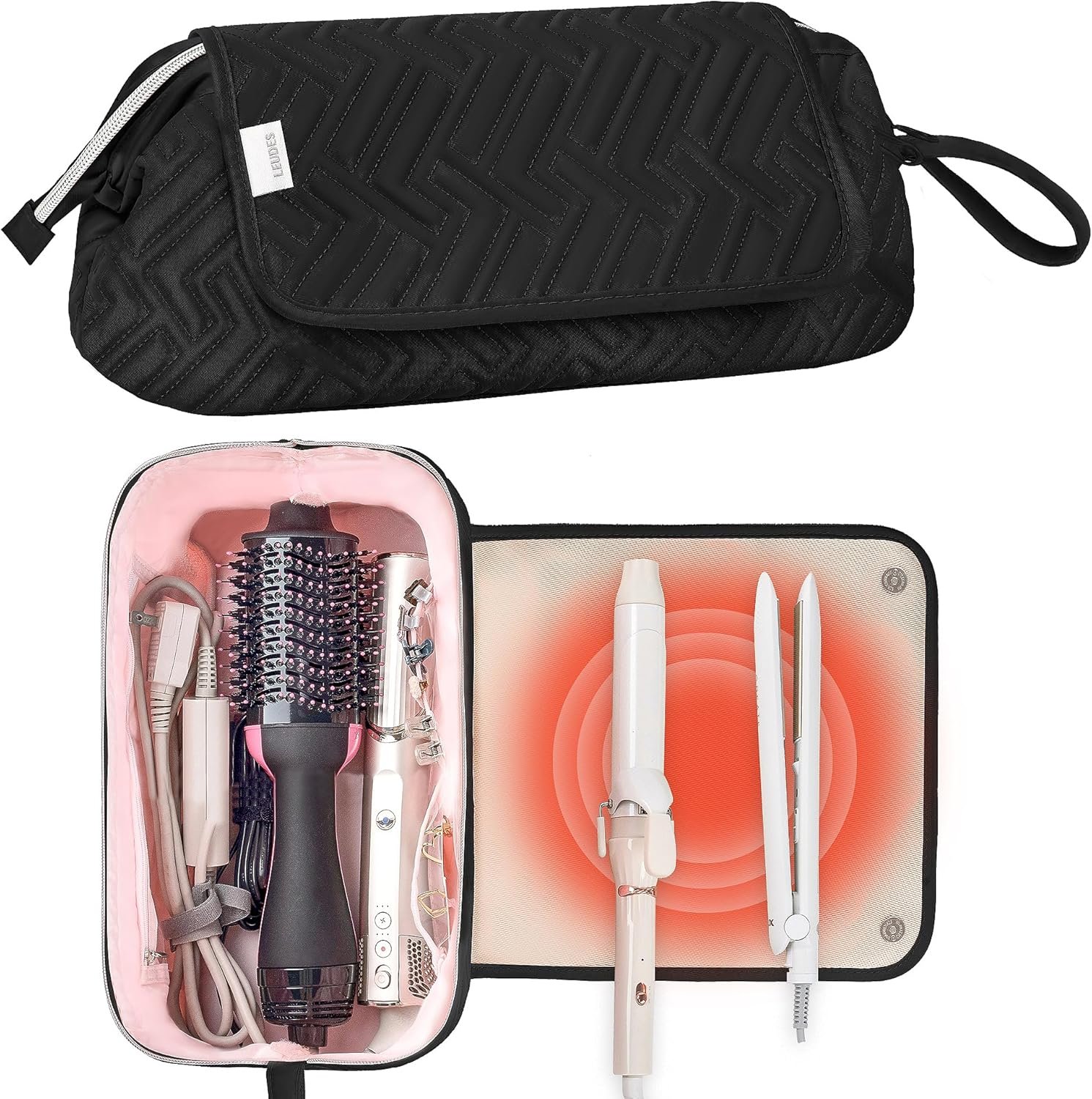 Leudes Hair Tools Travel Bag for Women Heat Resist... - Image 2