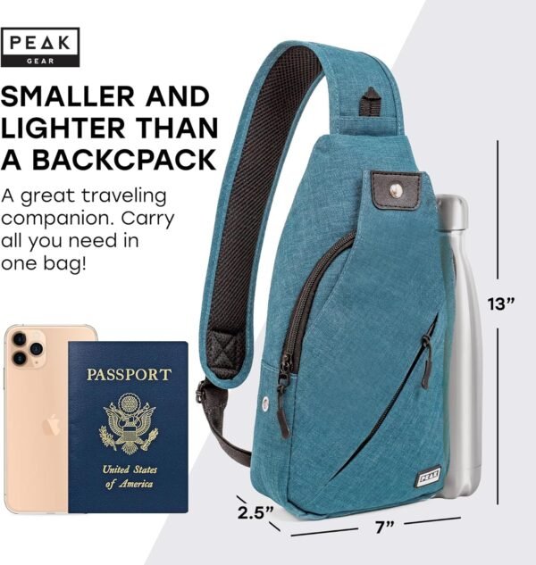 Peak Gear Travel Sling Bag. Compact Crossbody Bag ... - Image 3