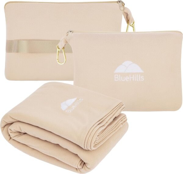 BlueHills Travel Blanket Pillow Compact Lightweigh... - Image 2