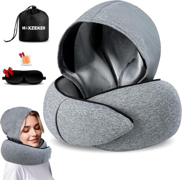 Airplane Pillow For Long Flight - Memory Foam Trav... - Image 2