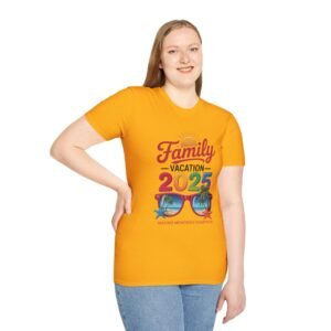 Family Vacation 2025 Unisex T-Shirt, Summer Trip Tee, Matching Family Shirt, Travel Keepsake, Vacation Memories Apparel