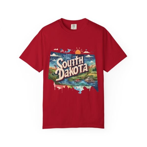 South Dakota Unisex Garment-Dyed T-shirt, Vintage South Dakota Tee, Travel Souvenir Shirt, Perfect for Vacation or Gift, Casual Wear, [...] - Image 85