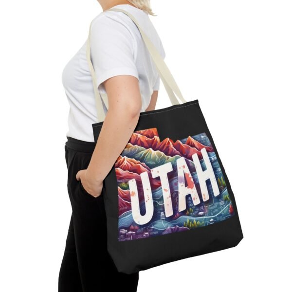 Utah Landscape Tote Bag, Eco-Friendly Shopping, Travel Accessory, Gift for Adventurers, Modern Design, AOP Tote - Image 48