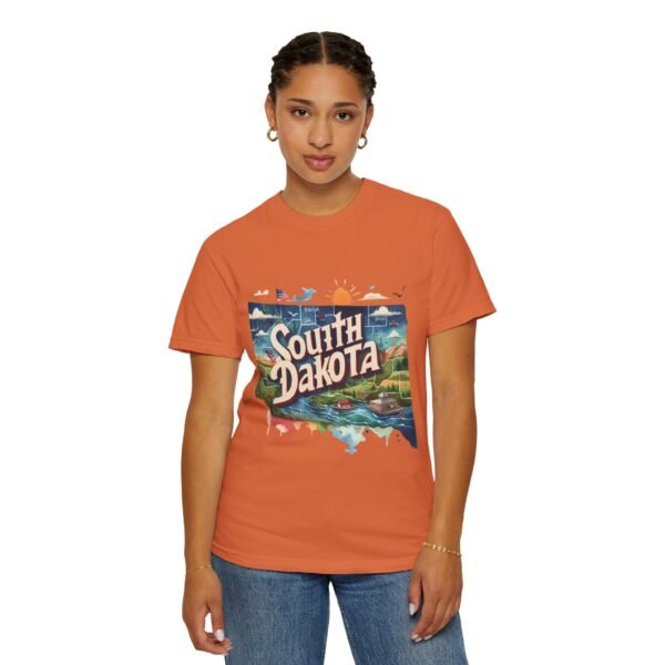 South Dakota Unisex Garment-Dyed T-shirt, Vintage South Dakota Tee, Travel Souvenir Shirt, Perfect for Vacation or Gift, Casual Wear, [...] - Image 34