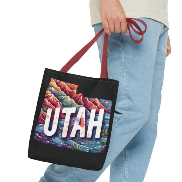 Utah Landscape Tote Bag, Eco-Friendly Shopping, Travel Accessory, Gift for Adventurers, Modern Design, AOP Tote - Image 15