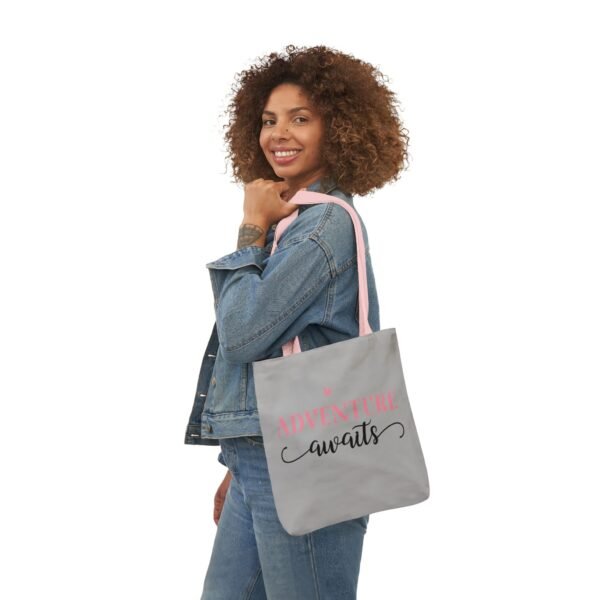 Adventure Awaits Canvas Tote Bag with 5-Color Straps, Reusable Shopping Bag, Beach Tote, Travel Bag, Gift for Adventurers, Eco-Friendly Tote - Image 18
