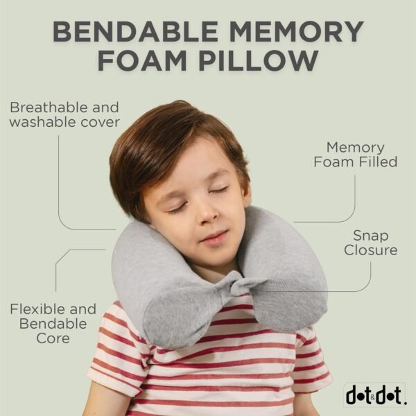 Dot&Dot Twist Memory Foam Kids Travel Pillow for A... - Image 7