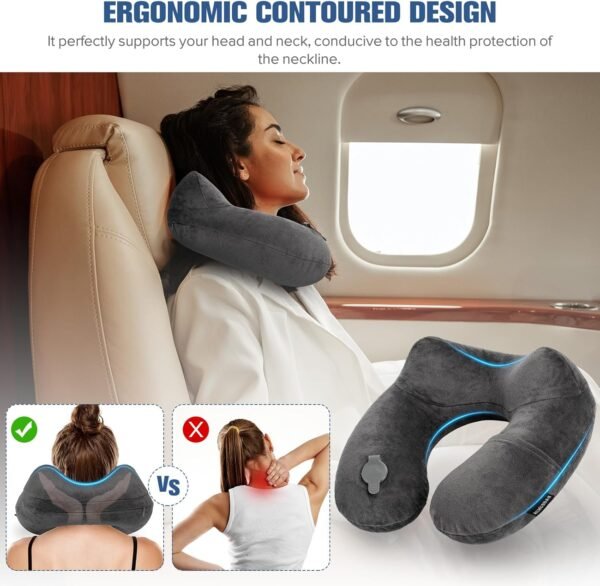 Rewondah Inflatable Travel Pillow for Sleeping Air... - Image 3