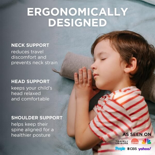 Dot&Dot Twist Memory Foam Kids Travel Pillow for A... - Image 3