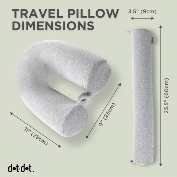 Dot&Dot Twist Memory Foam Kids Travel Pillow for A... - Image 6