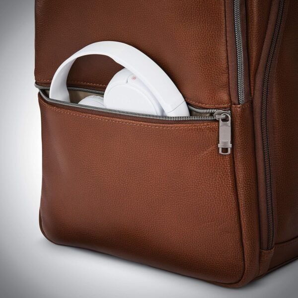 Samsonite Classic Leather Slim Backpack - Image 5