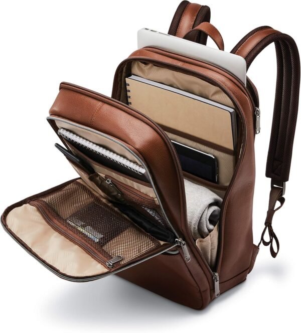 Samsonite Classic Leather Slim Backpack - Image 6
