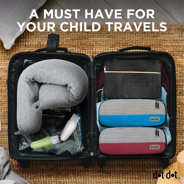 Dot&Dot Twist Memory Foam Kids Travel Pillow for A... - Image 8